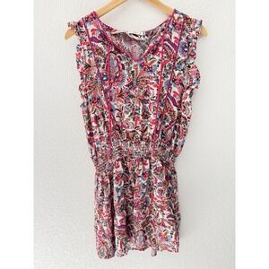 Natural Life Lyla Smocked Mini Dress Medium Pink Floral
